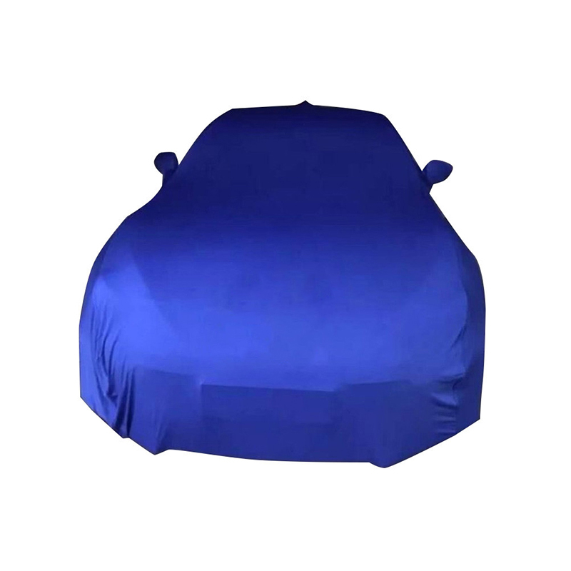 Blue all-weather light weight elastic fabric full car cover