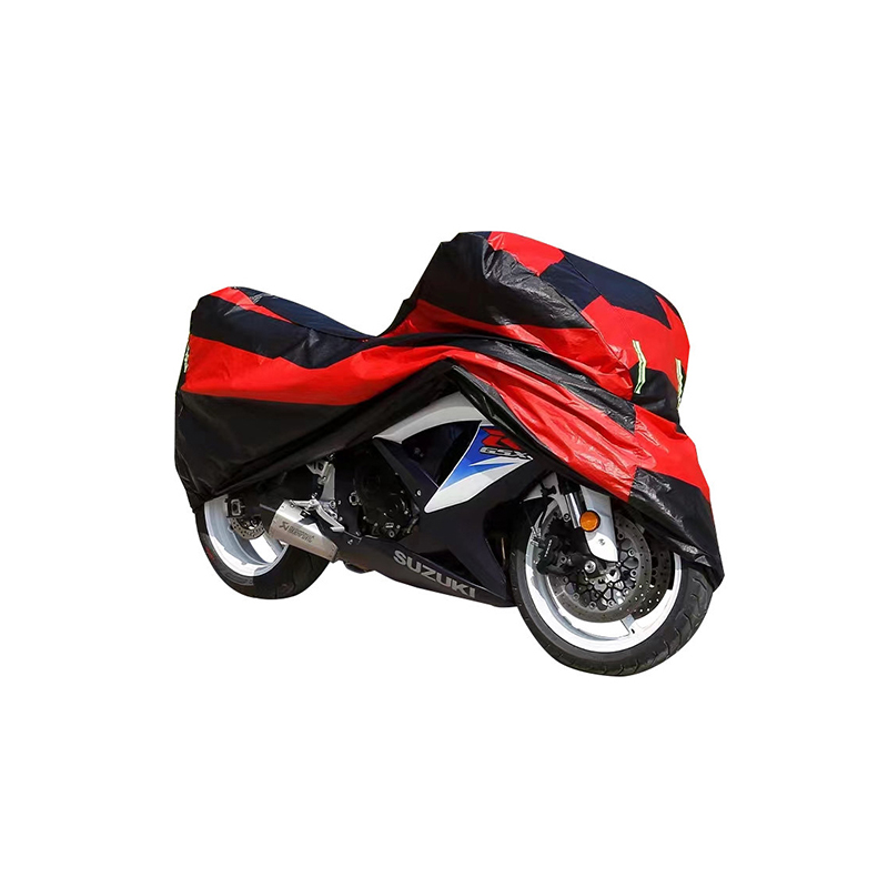 Red and black color matching aluminum film motorcycle cover